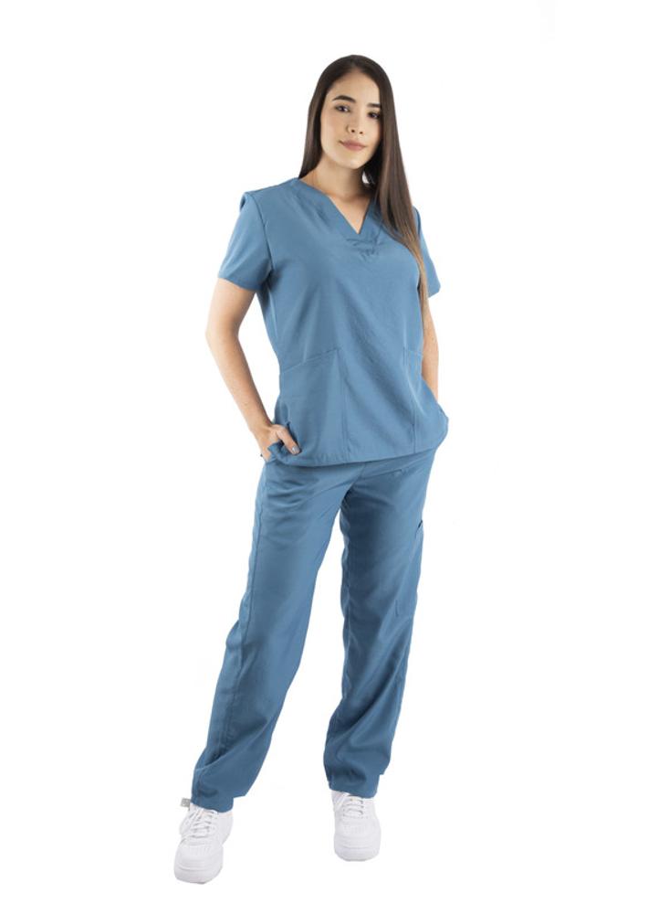 Uniforme Antifluido Mujer Linea A Scrub S Vinotinto