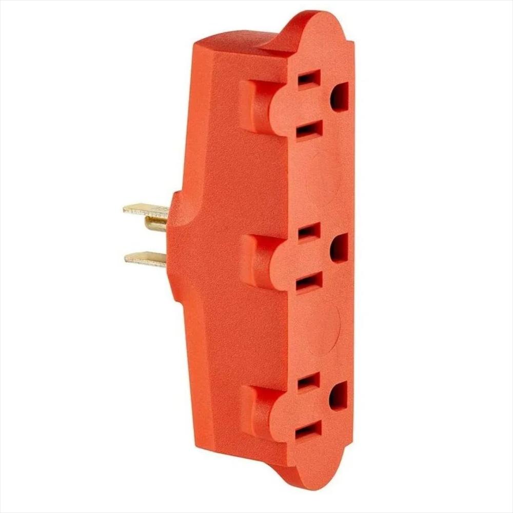 Adaptador Trabajo Pesado De 3 Salidas Con Polo A Tierra img #1