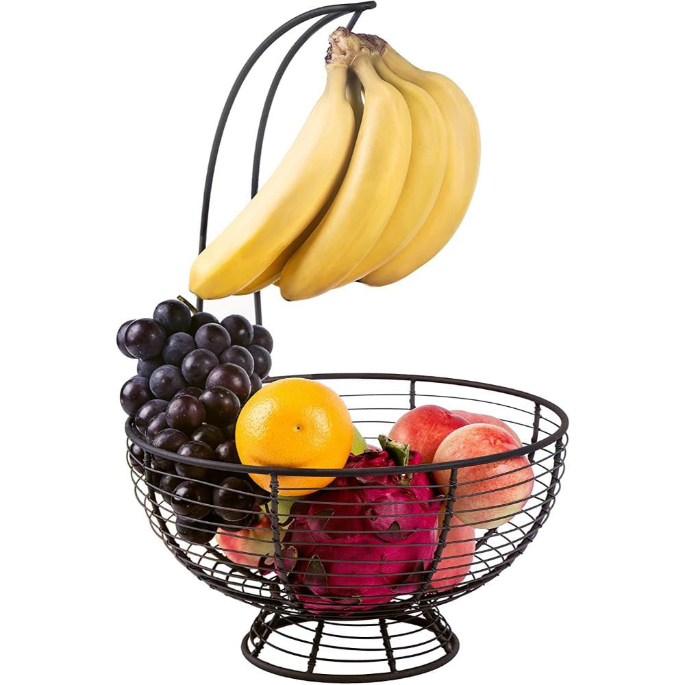 Cesta De Fruta De Alambre Con Gancho Para Plátanos img #1