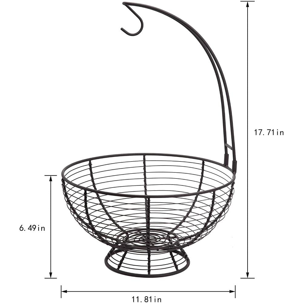 Cesta De Fruta De Alambre Con Gancho Para Plátanos img #2