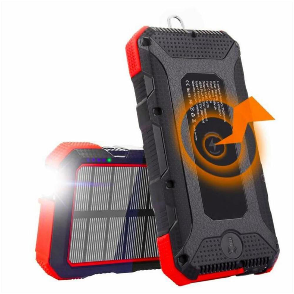 Batería Externa Portátil Con Cargador Solar 25000Mah img #1