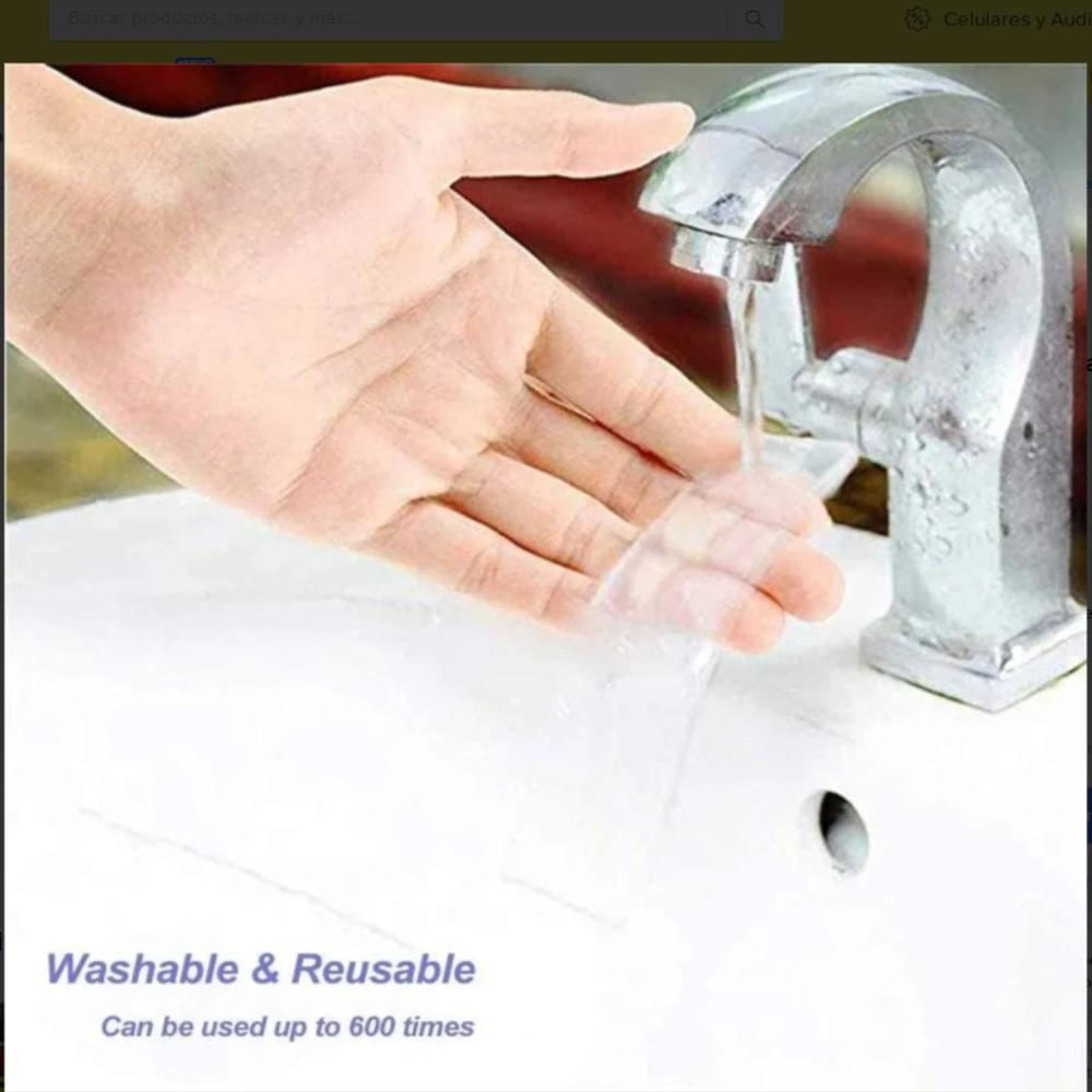 1 pza, Cinta adhesiva de doble cara súper fuerte, cinta doble transparente  resistente al agua, reutilizable y lavable, adecuada para suministros de co