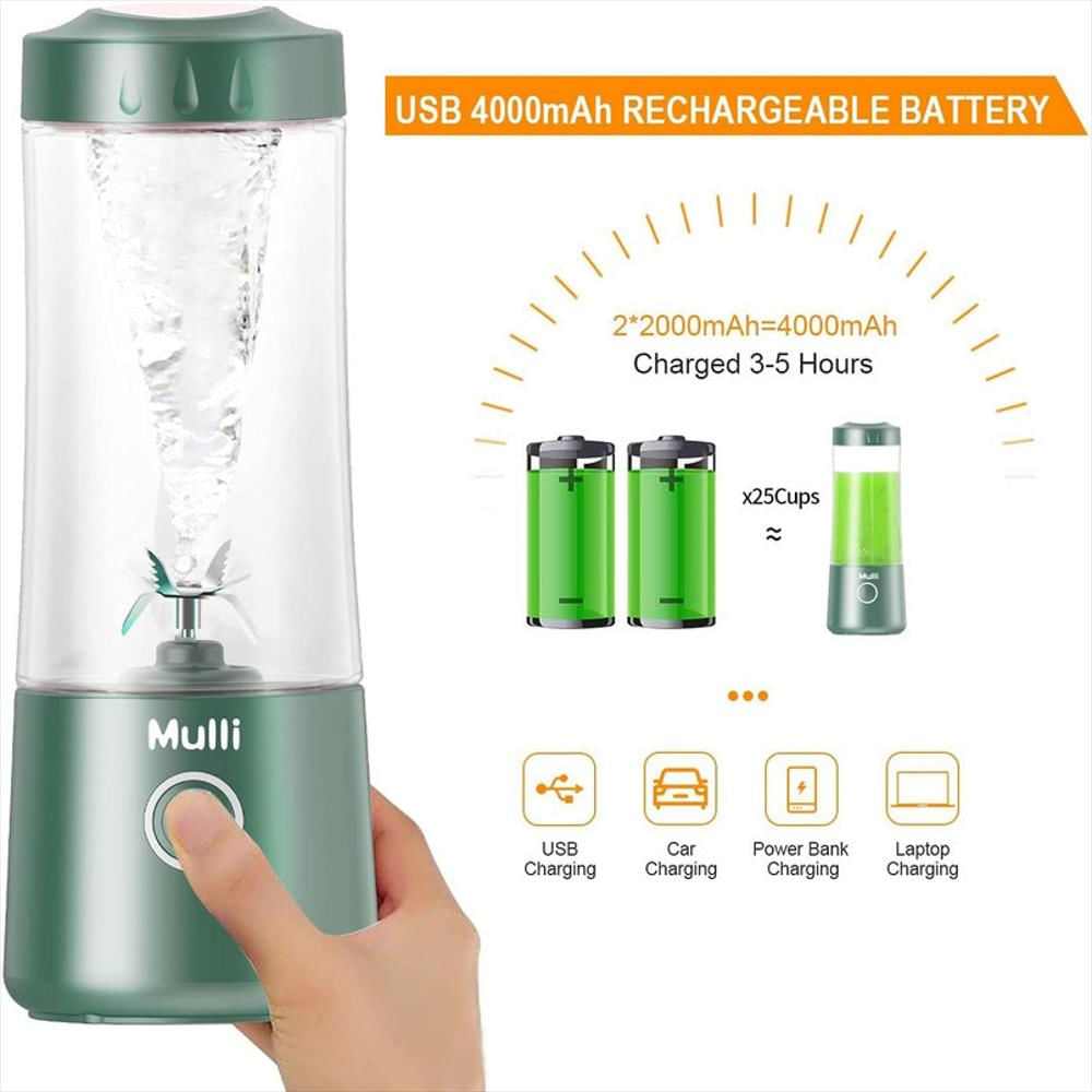 Batidora Portátil Usb C Recargable Con 6 Cuchillas Mulli img #4