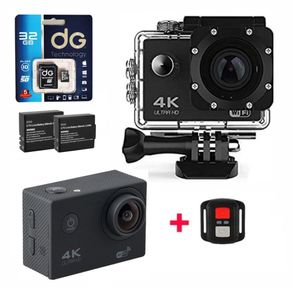 Camara Deportiva Sumergible Wifi + Control + Bateria Adicional + Micro Sd 32Gb + Accesorios
