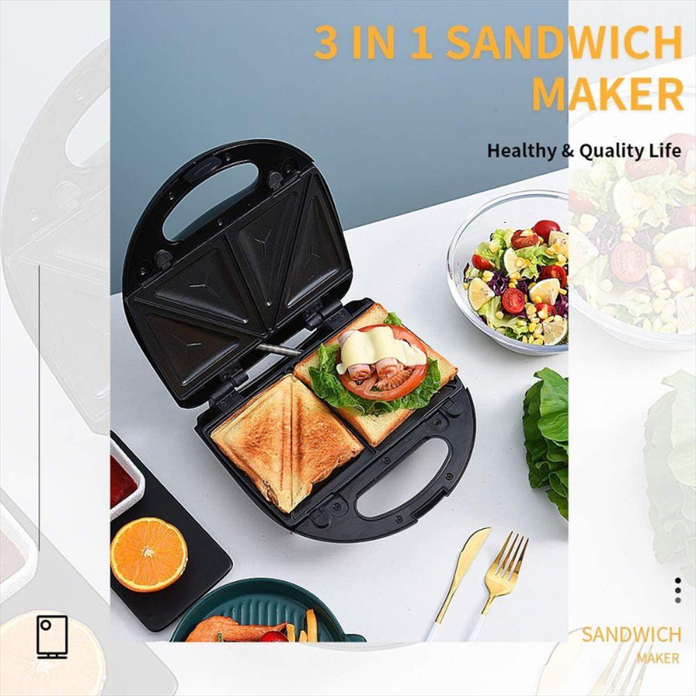 Sandwichera Waflera 3 En 1 De 800W Antiadherentes Auertech img #3