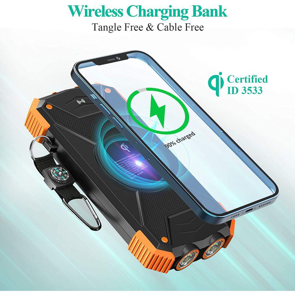 Banco De Energía Solar De 10000Mah Batería Externa Tipo C img #5