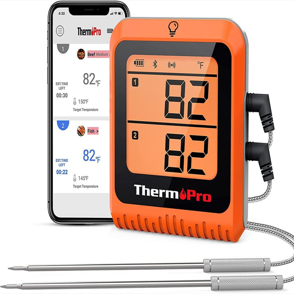 Termómetro Inalámbrico Para Carne Color Naranja