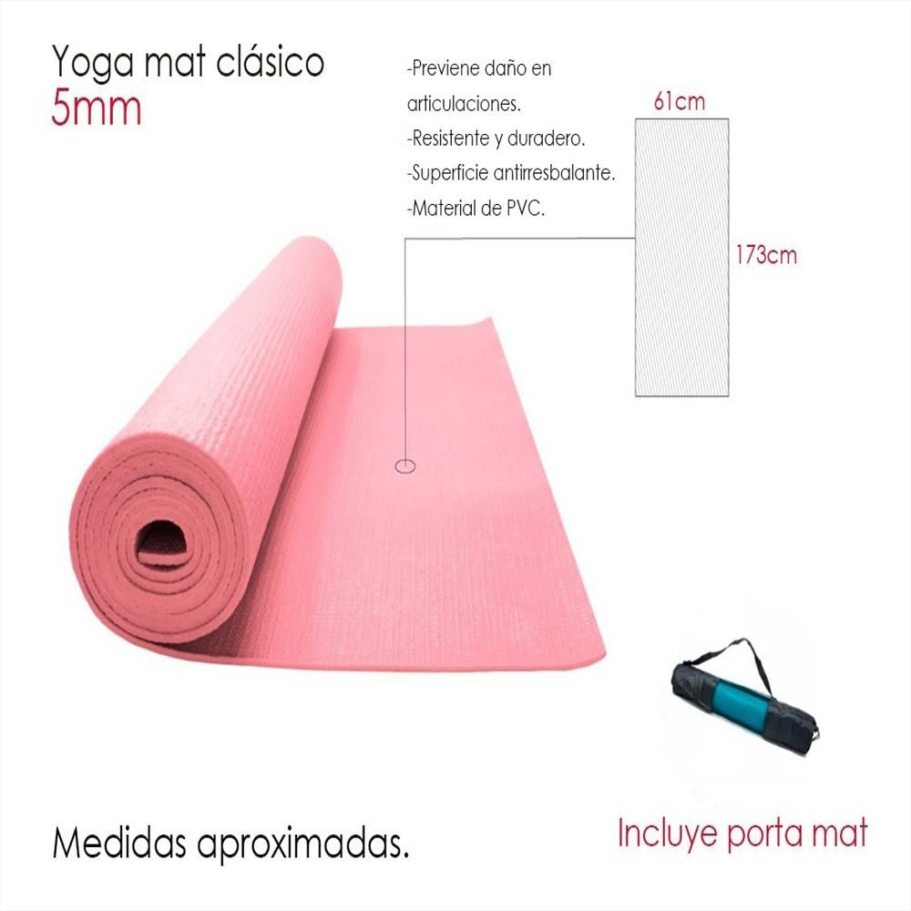 Colchoneta Yoga Mat Pilates Con Bolso De 5Mm K6 Color Rosa img #4