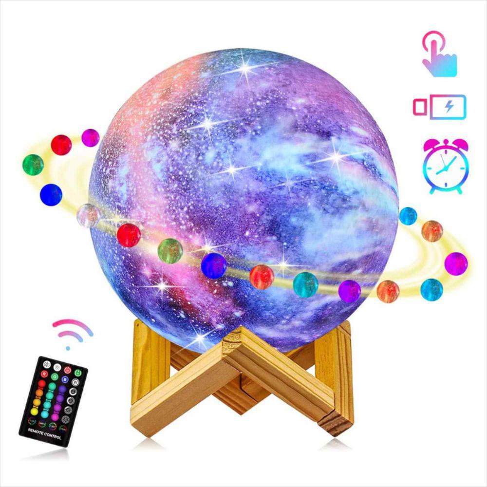 Lampara Led Con Diseño De Luna Luz Con Soporte