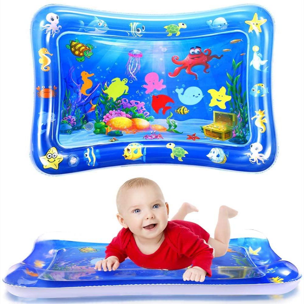 Juguetes para bebés 0-3 6 meses, bote inflable tiempo agua tapete de juego  de agua