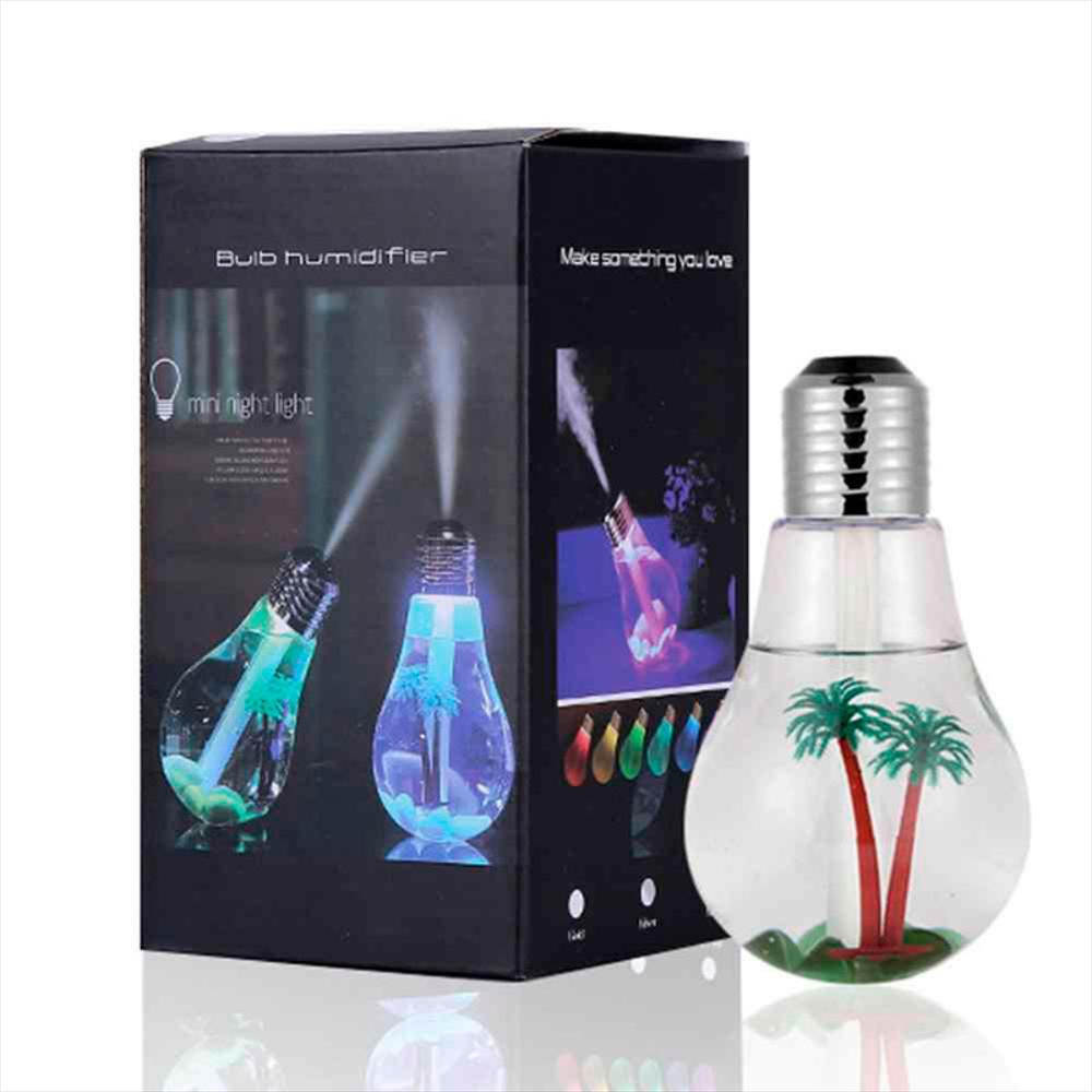 Difusor Humidificador De Aromas Ultrasonico Buid Bombillo 7 Colores
