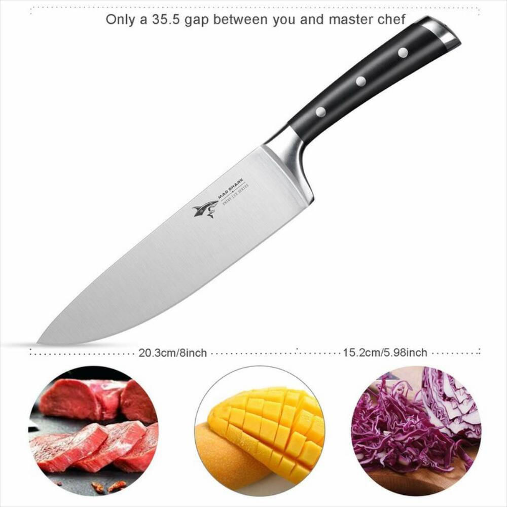 Cuchillos de chef de 20 cm en acero inoxidable alemán img #3