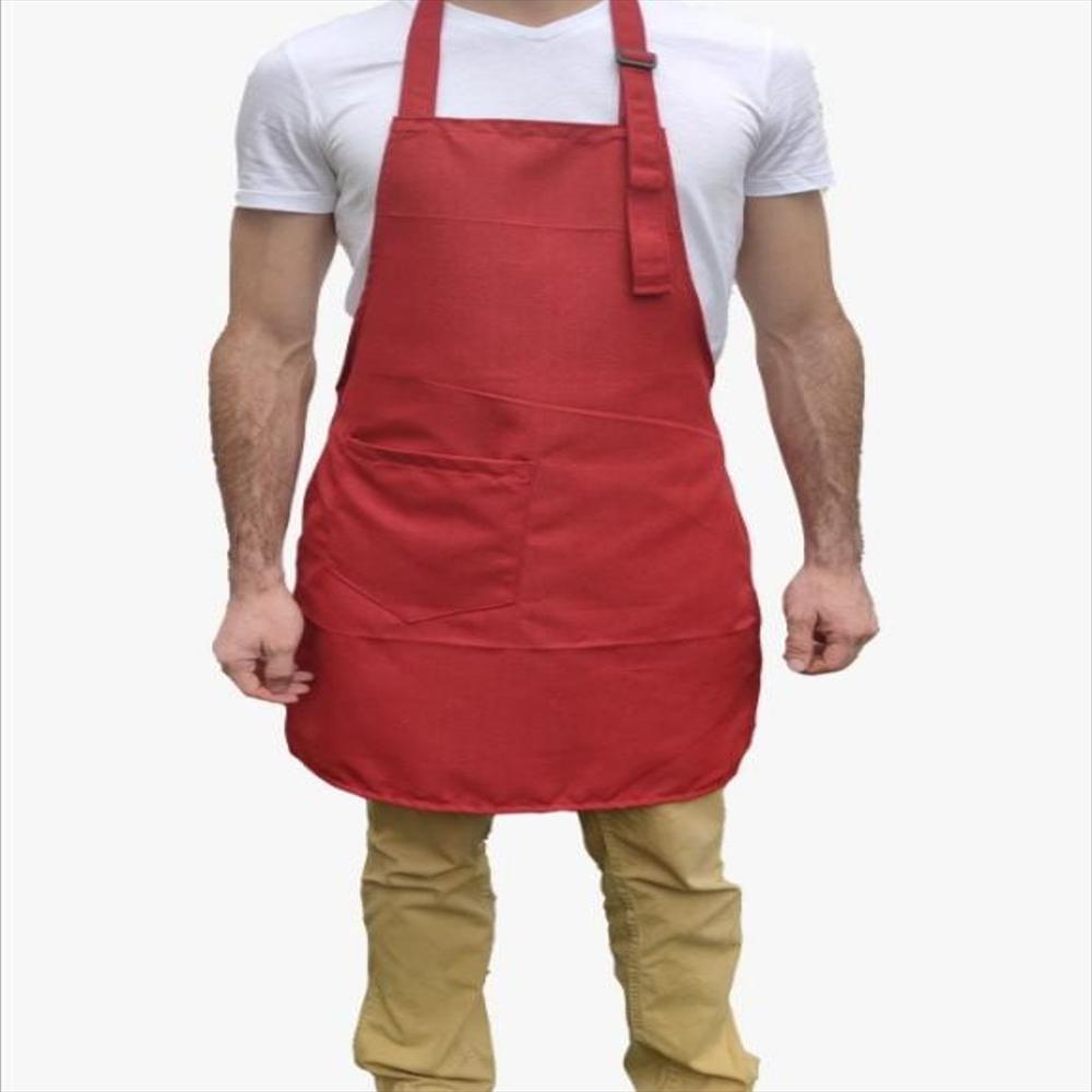Delantal Ajustable Chef Mesero Profesional Cocina Tela Rojo img #2