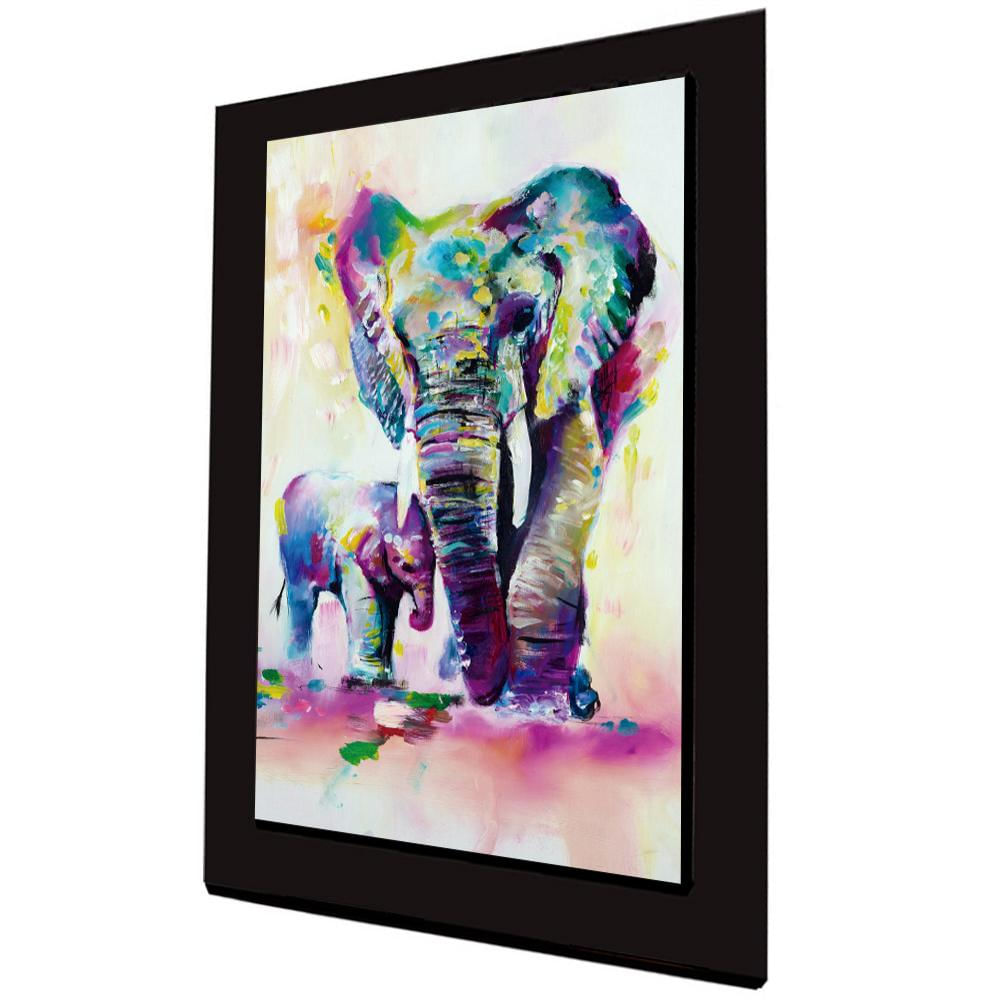 Cuadro 60X40 Cms Tipo Oleo Elefante3 Decorativo img #2