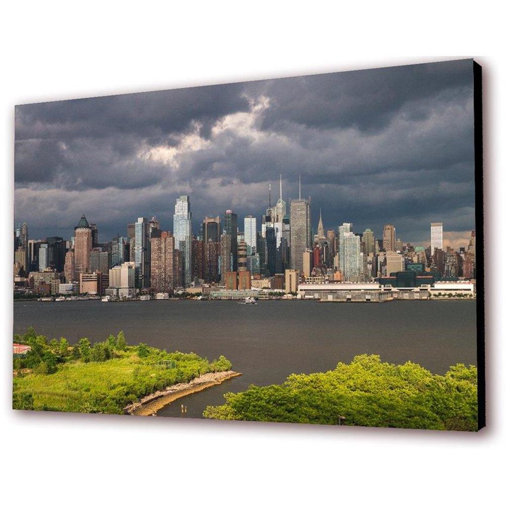 Cuadro 50 X 30 Cms Decorativo New York With Cluods img #2