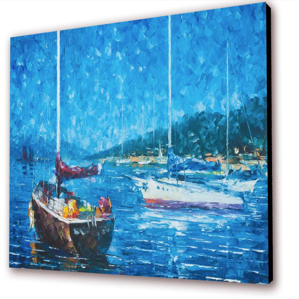 Cuadro 50X30 Cms Decorativo Tipo Oleo Velero 1 img #1