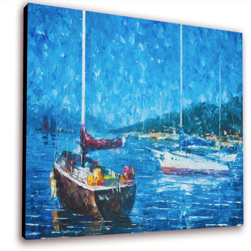 Cuadro 50X30 Cms Decorativo Tipo Oleo Velero 1 img #2