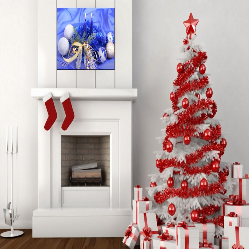 Cuadro 50X30 Cms Bolas Decorativas 7 Navidad img #3