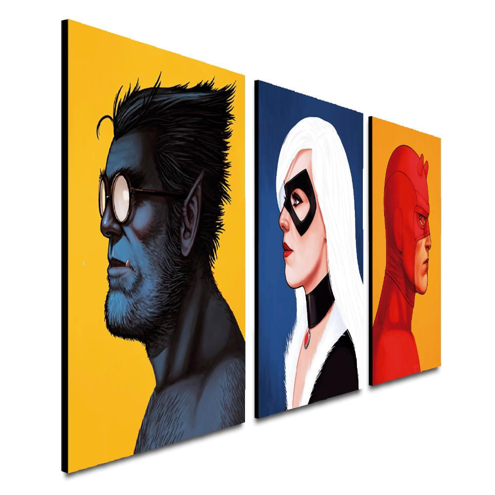 Triptico 60X25 Cms Decorativo Bestia Black Cat Daredevil img #3