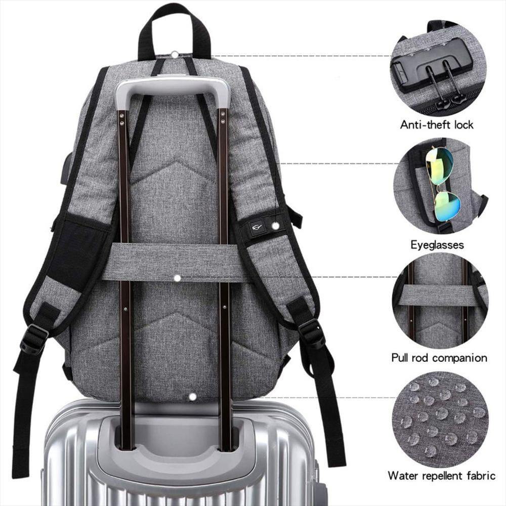 Mochila Para Portatil Con Puerto De Carga Usb Wenig img #4