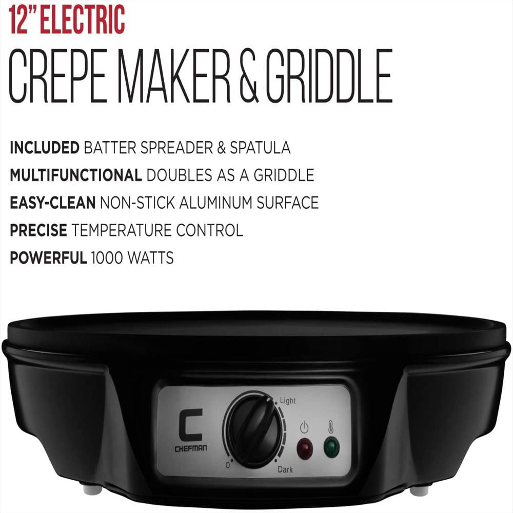 Crepera Plancha Eléctrica Antiadherente Chefman img #3