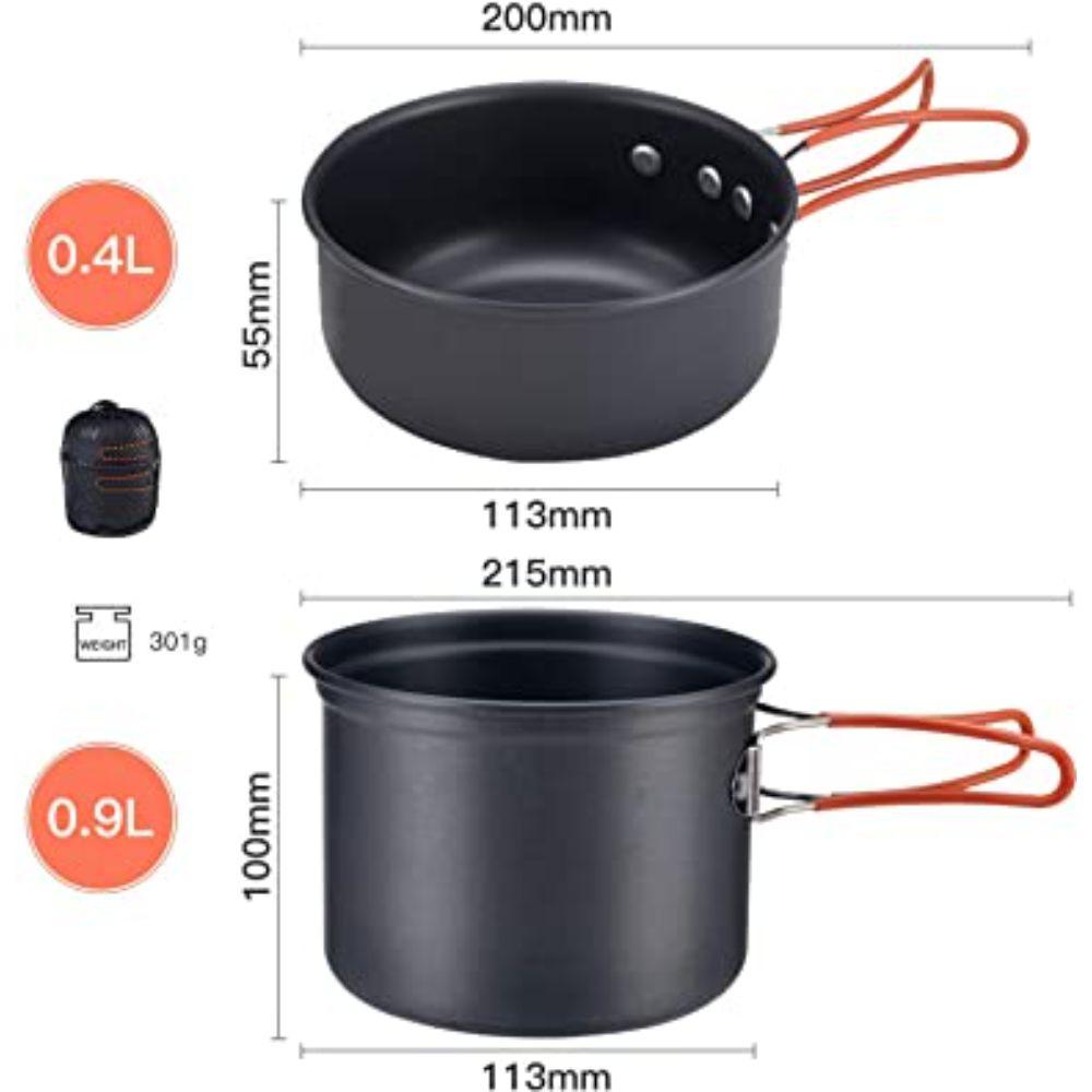 Juego De Cocina Antiadherente Liviano Para Mochileros Bulin img #3