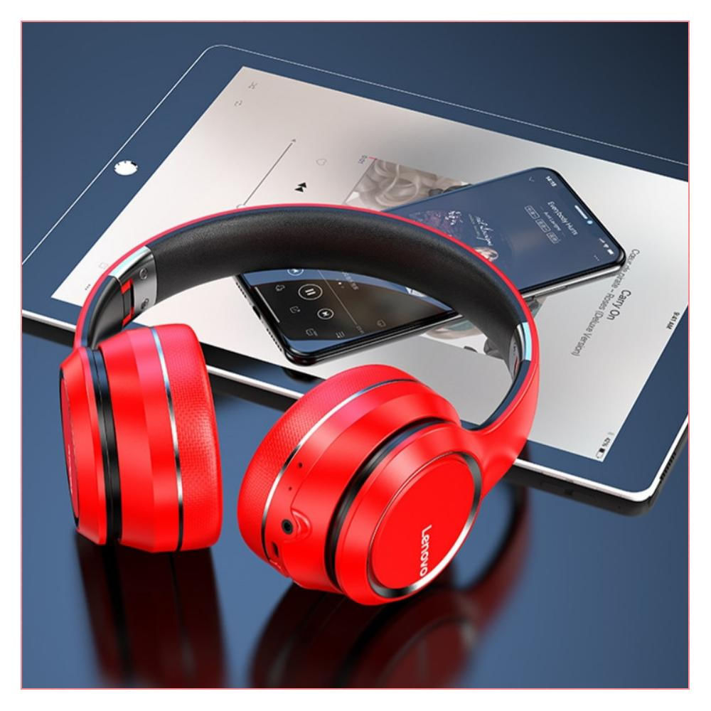Audífonos Inalámbricos Lenovo Hd 200 Rojo img #2