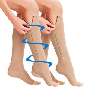 Medias De Compresion Anti Varice Con Cierre Tipo Cremallera S/M