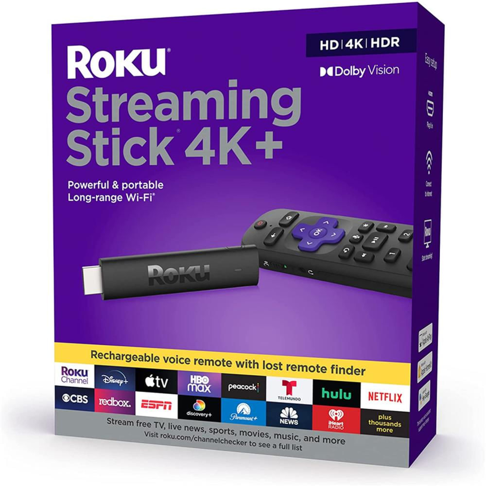 Roku Streaming Stick+ 4K Reproductor Multimedia Control De Voz