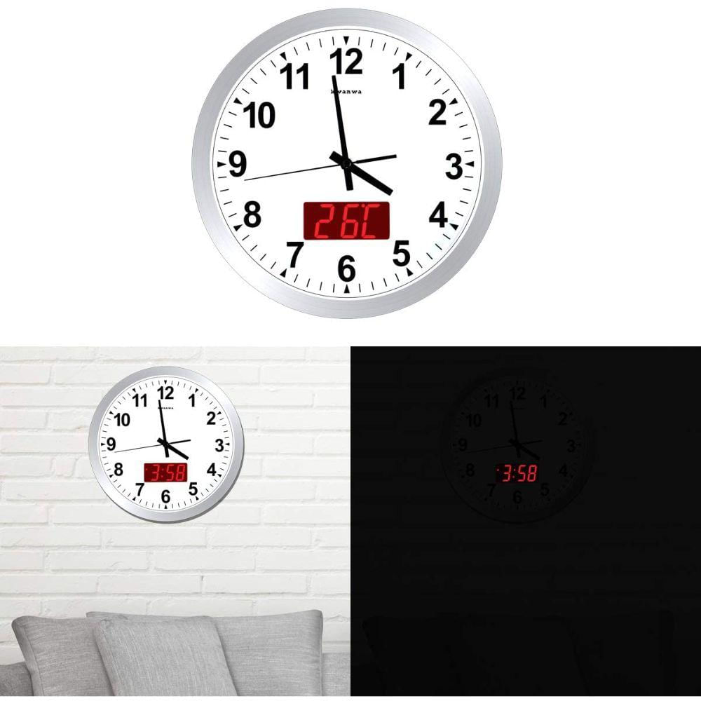 Reloj De Pared Led En Cuarzo De Metal Kwanwa img #2