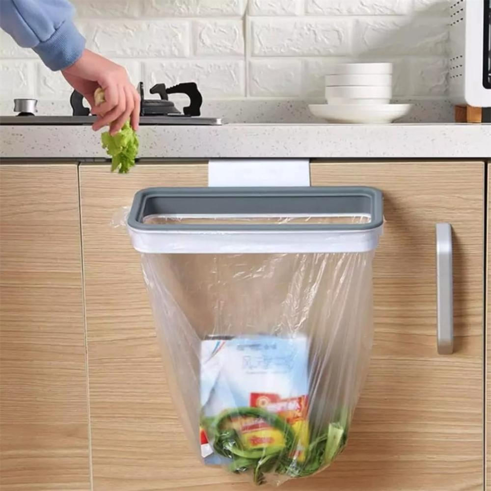 ZLASS 1 basurero para colgar bolsas de basura para guardar bolsas de  basura, soporte portátil para basura, gabinete de basura, accesorios de  cocina