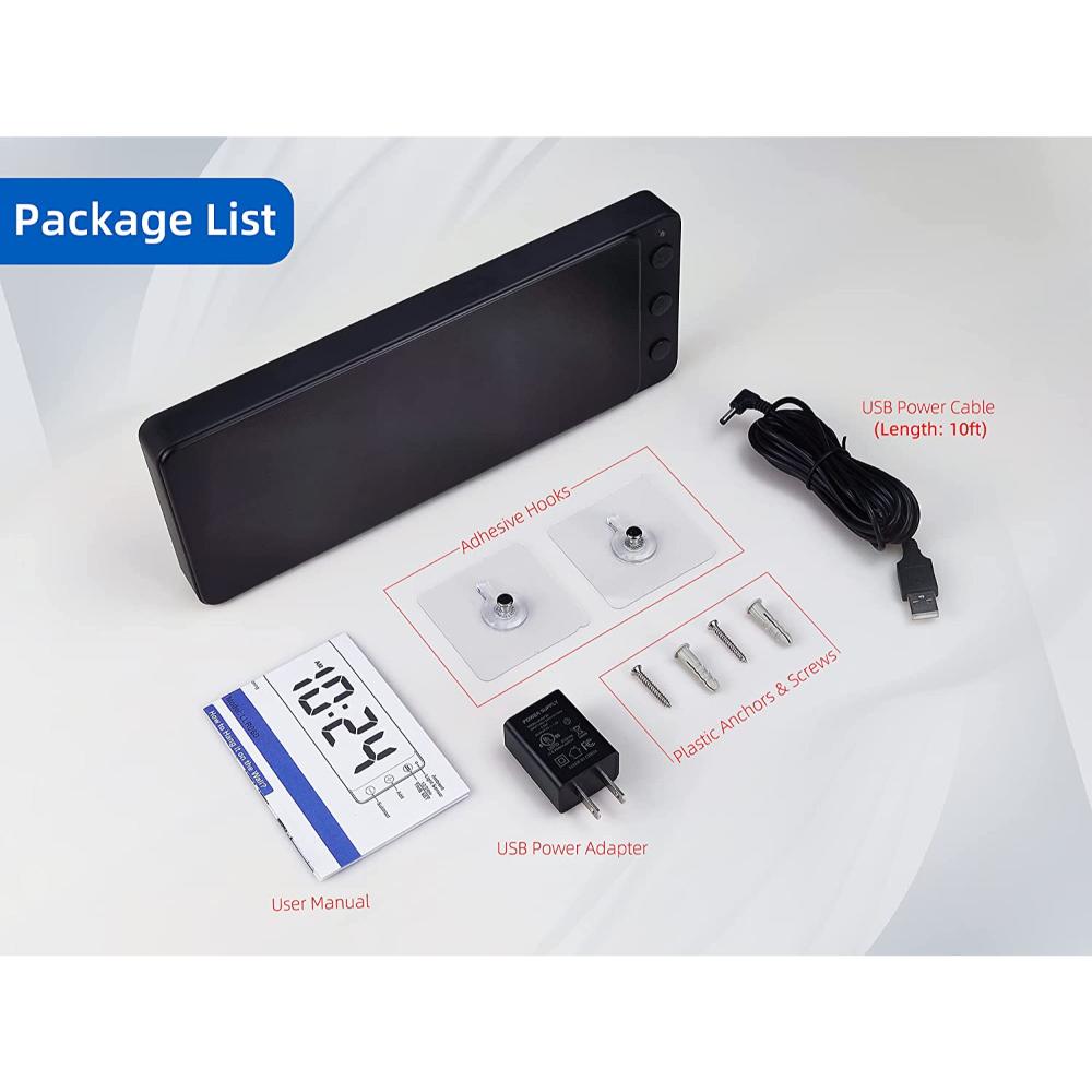 Reloj Digital Led Dígitos Grandes Y Atenuación Automática img #4