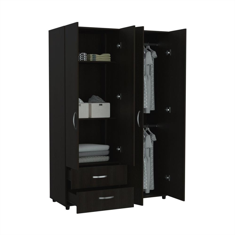 Closet Armario Basic Wengue Madera Aglomerada Moderno