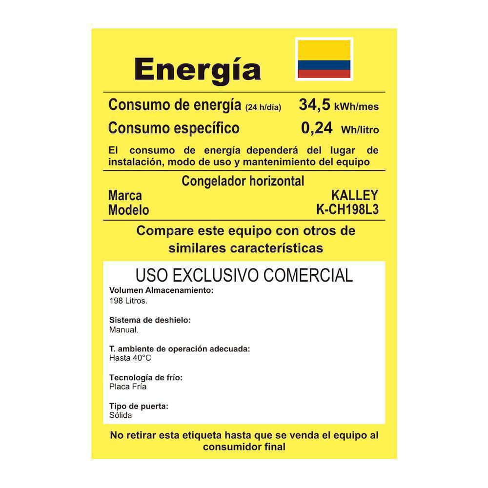 Congelador Horizontal Kalley Dual 198 Litros Blanco img #5