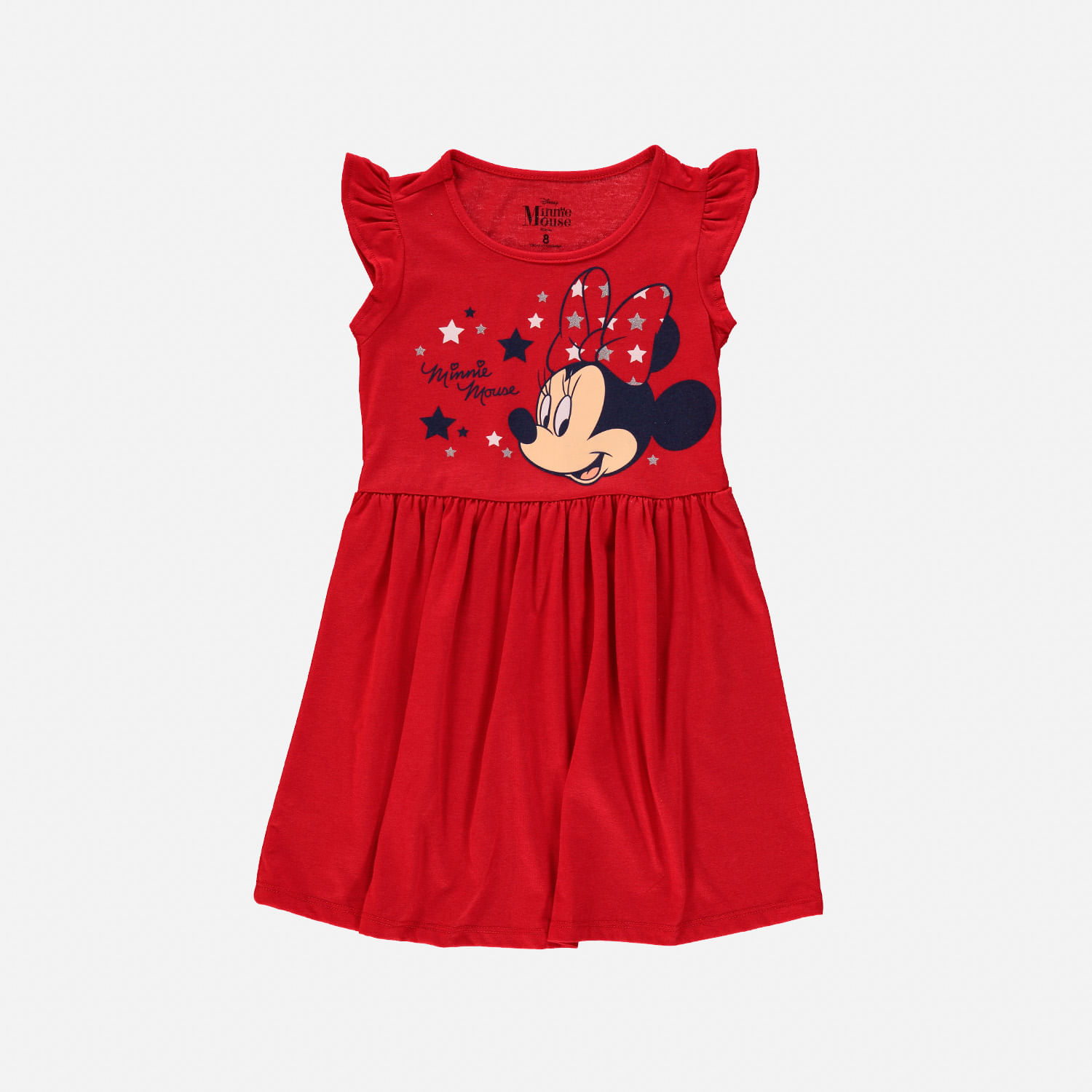 Vestido de niña, manga sisa rojo de Minnie Mouse ©Disney