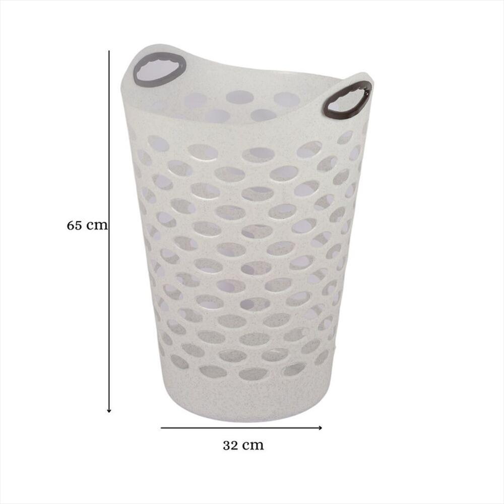 Cesto Cesta Canasta Plástica De Ropa Sucia Organizadora Blanco img #1