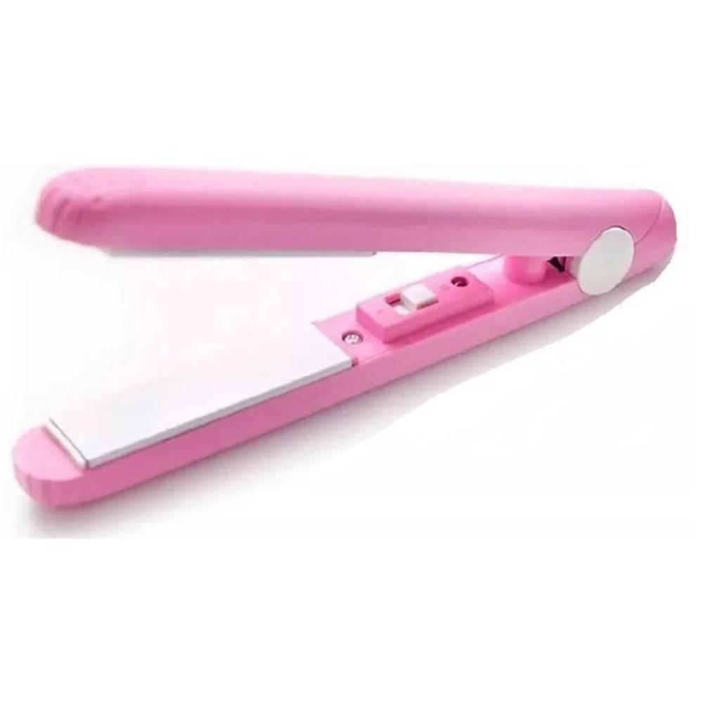 Mini Plancha Para Cabello Alisadora Portátil Rosada
