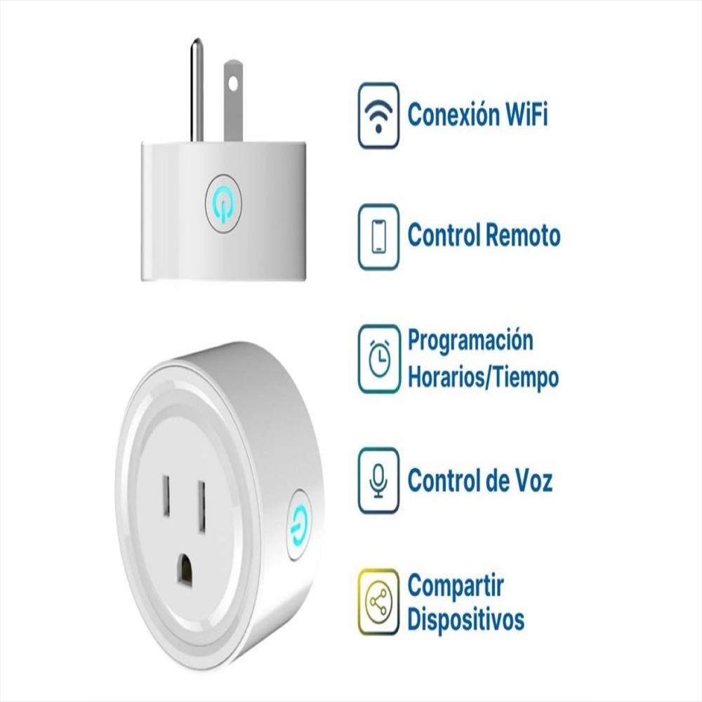 Deco Gear Enchufe inteligente WiFi (compatible con  Alexa y Google  Home), controla dispositivos y dispositivos electrónicos desde cualquier