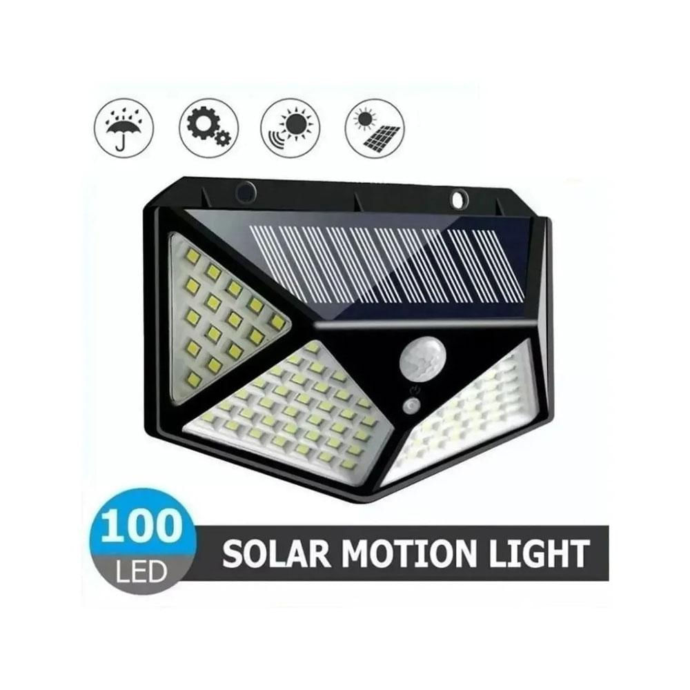 Lampara Solar 100 Luces Led Exteriores Sensor Movimiento Hs 8010A