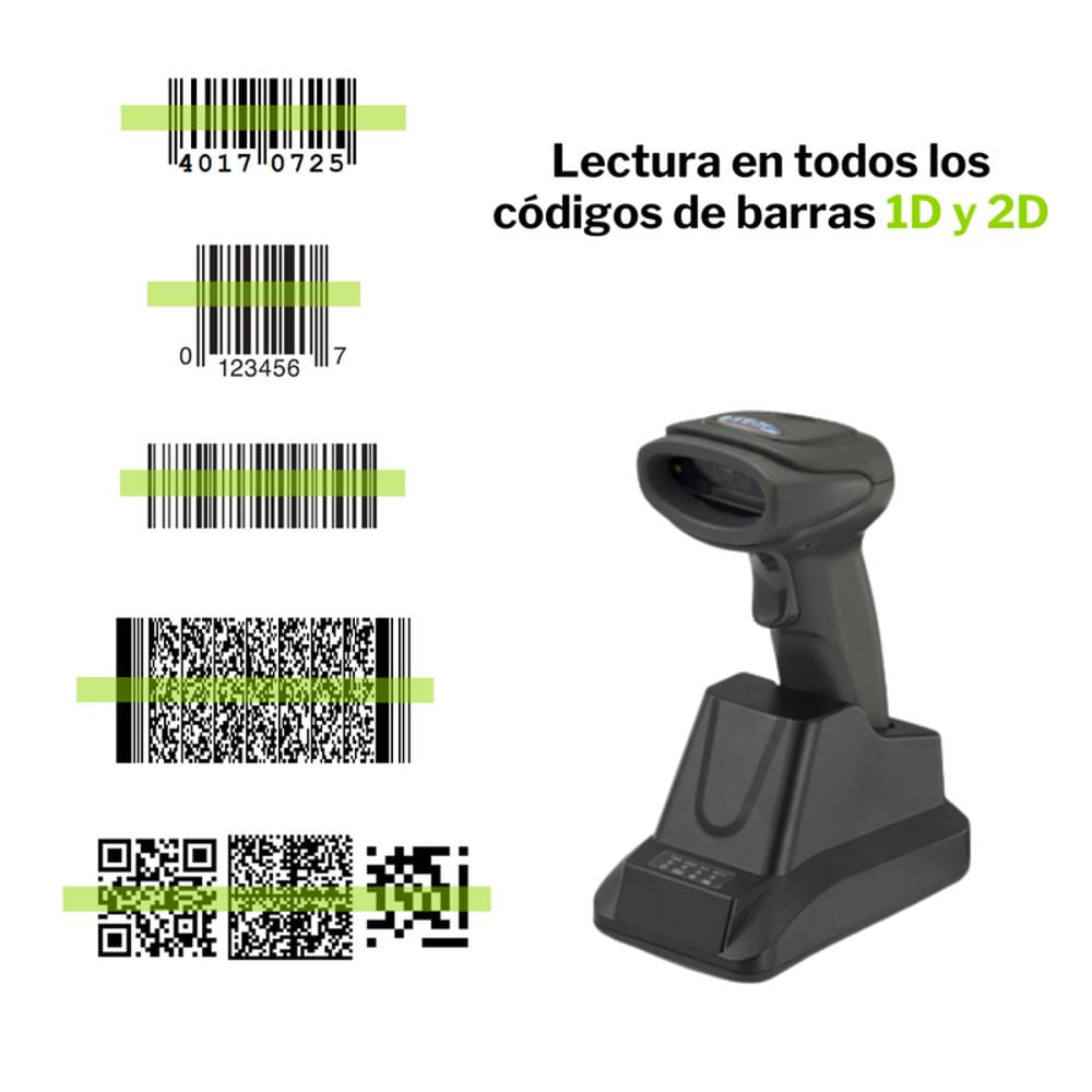 Lector De Codigos De Barras Imager Sat Ai202w Plus Base Usb Inalámbrico Bluetooth img #4