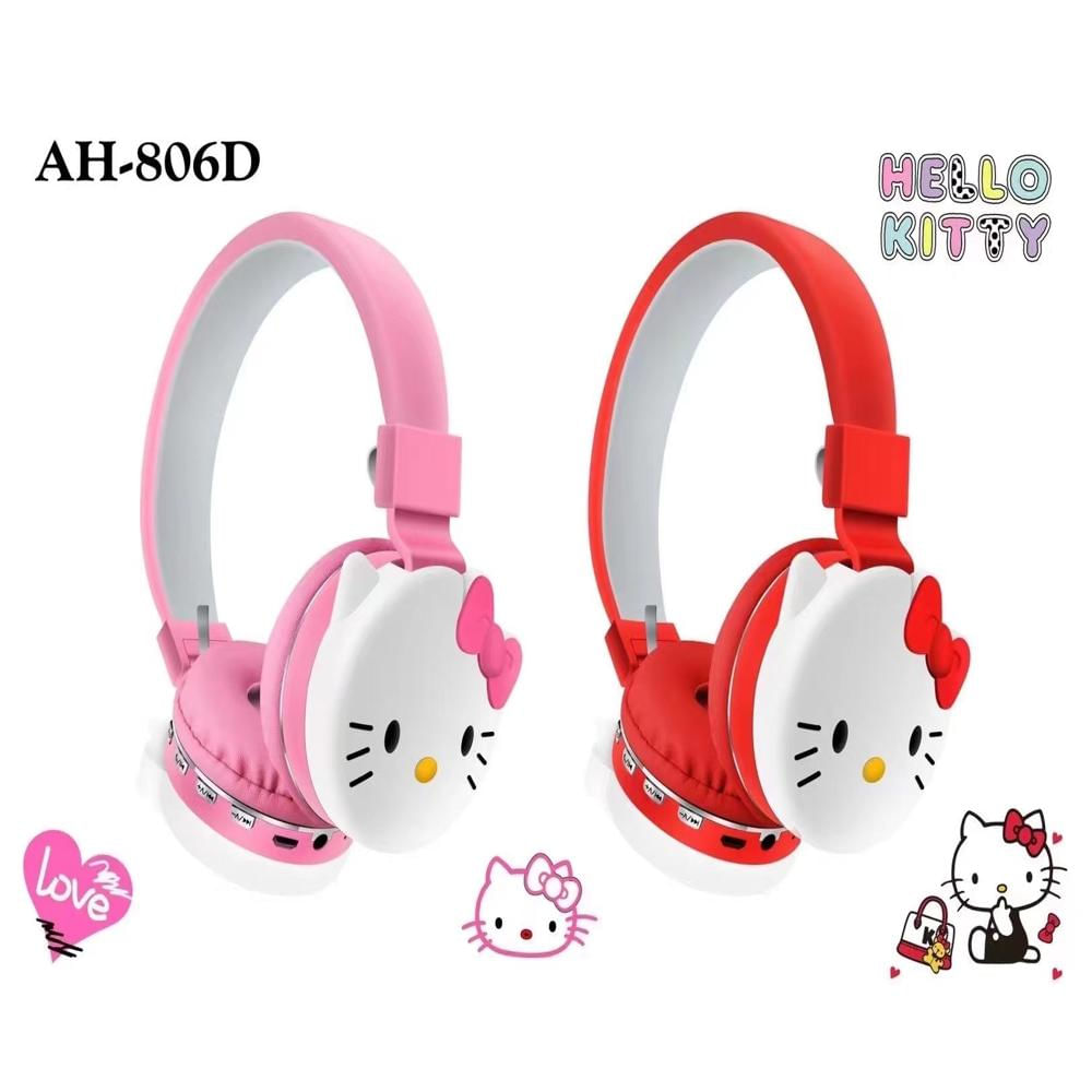 Audífonos Diadema Bluetooth Hello Kitty Rojo img #2