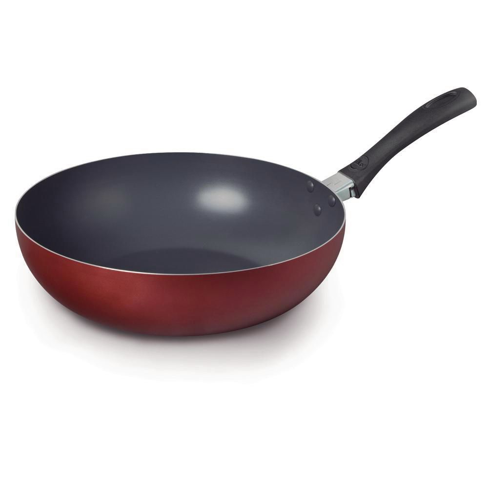 Sarten Wok Antiadherente 28cm Design Element Rosso Ilko