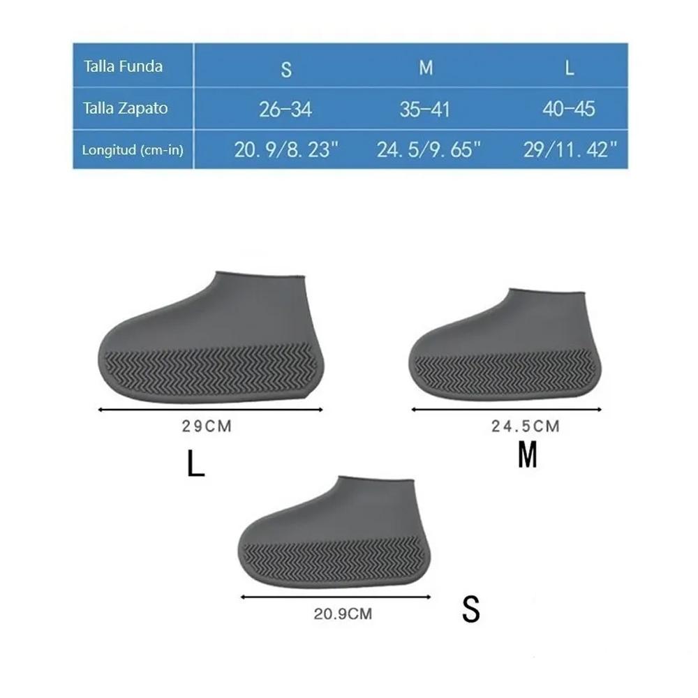 Garneck Fundas de silicona para zapatos de silicona, reutilizables,  antideslizantes, para nieve, lluvia, zapatos, protectores protectores  resistentes