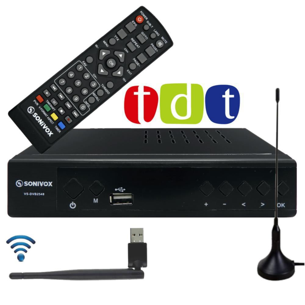 Decodificador Tdt Con Wifi Antena control Cables Audio y Video GENERICO