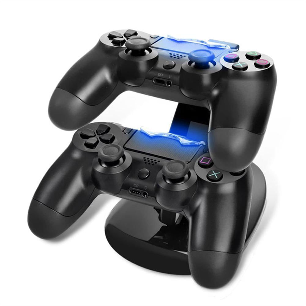 Soporte Cargador Dual Para Controles Ps4 Ps4 Pro Y Ps4 Slim Negro