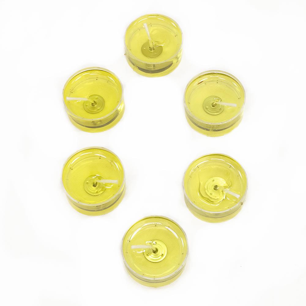 Velas Gel X6 Unidades Cererias El Faro 20779 Amarillo img #1