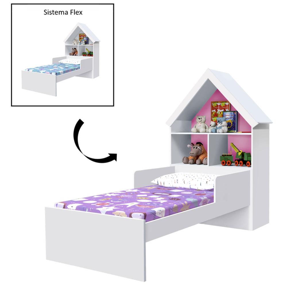 Cama Infantil Ariel Blanco/Rosado Flex