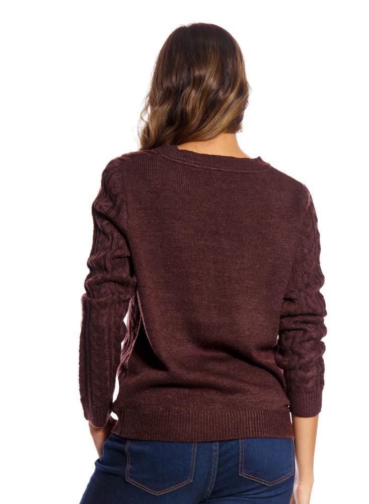 Sweater Mujer Cuello Redondo