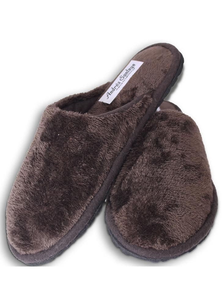 Pantuflas Caballero Textil Peluche Producto Nacional 39 Caf