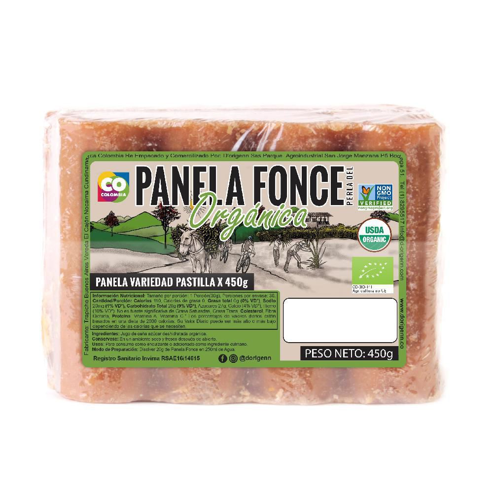 PANELA PASTILLA ORGANICA FONCE 450 gr